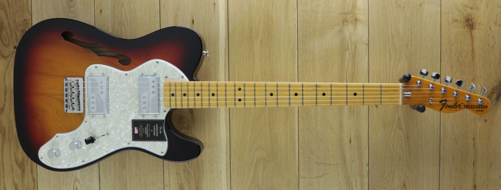 Fender American Vintage II 1972 Tele Thinline, 3 Colour Sunburst