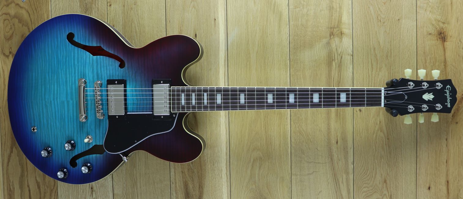 Epiphone Inspired by Gibson ES335 Figured Blueberry Burst Coda Music
