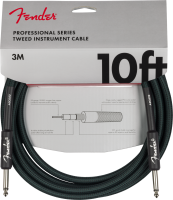 Fender Professional Cable 10ft 3m Sherwood Green Tweed