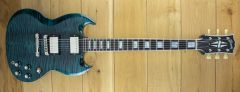Gibson Custom M2M SG Custom Handpicked Figured Top, Nordic Blue CS302960