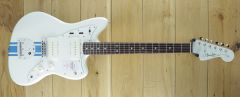 Fender Japan Traditional 60s Jazzmaster Olympic White with Blue Competition Stripe