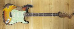 Fender Custom Shop Roasted 61 Strat Super Heavy Relic Aged 3 Tone Sunburst R117905