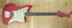 Fender Custom Shop Dealer Select CuNiFe Wide Range Jazzmaster Relic, Red Sparkle R119148