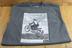 Fender Vintage Ad Biker T Shirt Graphite Large