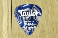 Taylor Premium 351 Thermex Ultra Guitar Picks, Blue Swirl, 6-Pack