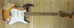Fender Custom Shop 59 Strat Super Heavy Relic Faded Chocolate 3 Colour Sunburst CZ563014