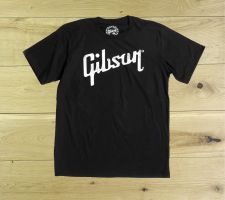 Gibson Distressed Logo T Shirt Black Medium
