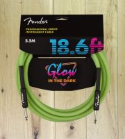 Fender Professional Series Glow In The Dark 18.6ft Cable Green