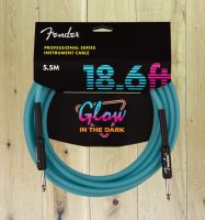 Fender Professional Series Glow In The Dark 18.6ft Cable Blue