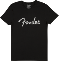 Fender Spaghetti Logo T Shirt Black Medium