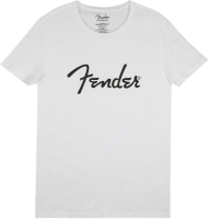 Fender Spaghetti Logo T Shirt White Medium