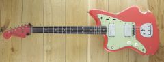 Fender Custom Shop Dealer Select CuNiFe Wide Range Jazzmaster Heavy Relic Fiesta Red , Left Handed R125194