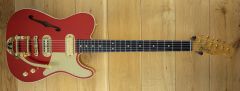 Fender Custom Shop Ron Thorn Masterbuilt 50s Tele Thinline LCC Cherry Metallic/ Frost Gold Bigsby ~ Secondhand