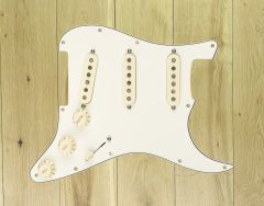 Fender Custom Shop Custom 69 Pre-Wired Strat Pickguard,Parchment 11 Hole 