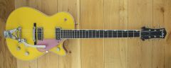 Gretsch Custom Shop Chad Henrichsen Masterbuilt G6128-55 Duo Jet Relic Bamboo Yellow/Burgundy Mist 