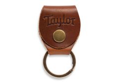 Taylor Key Ring w/ Guitar Pick Holder Brown